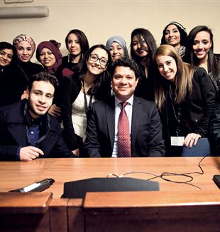 Die SWAP-Gruppe mit Wael Farouq (in der Mitte).