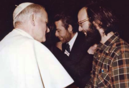 Andrea Aziani mit Johannes Paul II.
