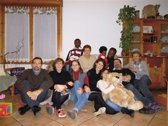 Evelyn und Peter, Kongo, mit Freunden aus Monza (Mailand).