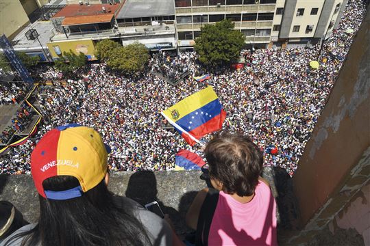 Caracas, eine Demonstration der Gegner von Maduro. ©Yuri Cortez/AFP/Getty Images