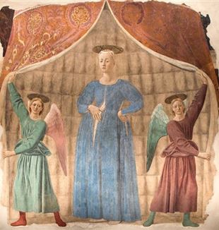 Piero della Francesca, Madonna der Geburt, Monterchi