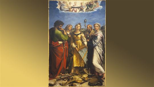 Die Verzückung der heiligen Cäcilia, um 1515, Pinacoteca Nazionale di Bologna ©Fine Art Images/Archivi Alinari, Florenz