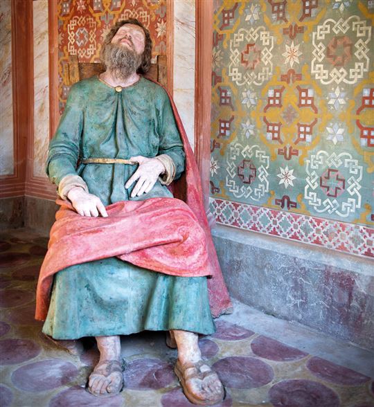 Giovanni d’Enrico, Der erste Traum des heiligen Josef (1608-1610), Kapelle IV des Sacro Monte di Varallo.