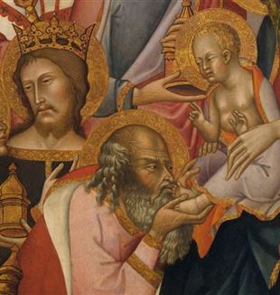 Bartolo di Fredi, "Anbetung der Könige", Metropolitan Museum, New York.