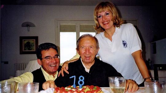 Jone Echarri mit ihrem Ehemann Jesús Carrascosa beim 78. Geburtstag von Don Giussani.
