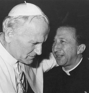Don Giussani mit Johannes Paul II. (© Fraternità di CL)