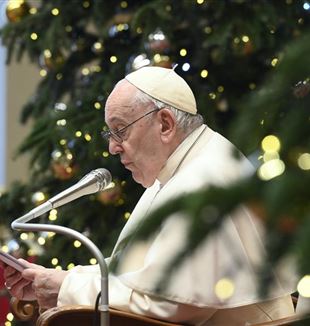 Papst Franziskus beim Treffen mit dem an das beim Heiligen Stuhl akkreditierten Diplomatischen Korps (Catholic Press Photo)