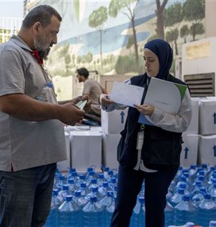 Wasserverteilung in Beirut (foto F.Volpi/Avsi)