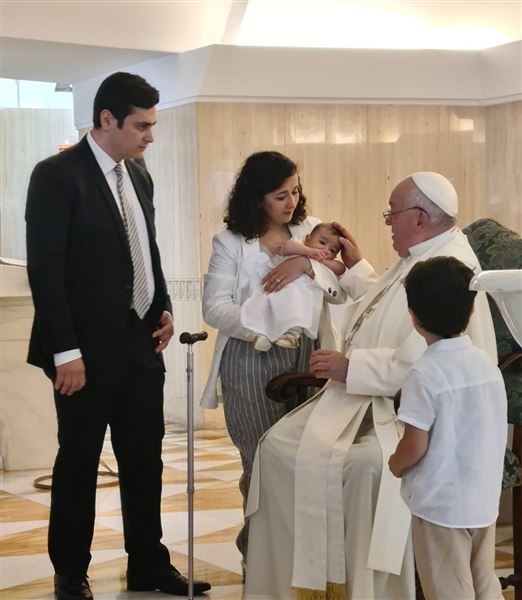 Bei der Taufe von Clarissa in Santa Marta.
