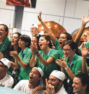 Einige Freiwillige beim Meeting in Rimini