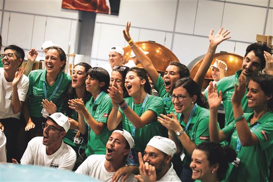 Einige Freiwillige beim Meeting in Rimini